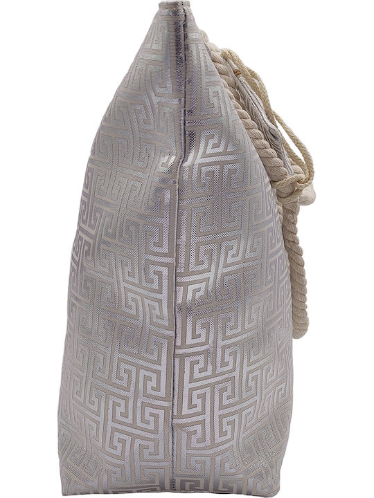 Gift-Me Stoff Strandtasche Silber