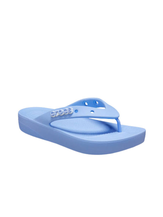 Crocs Classic Frauen Flip Flops mit Plattform in Lila Farbe