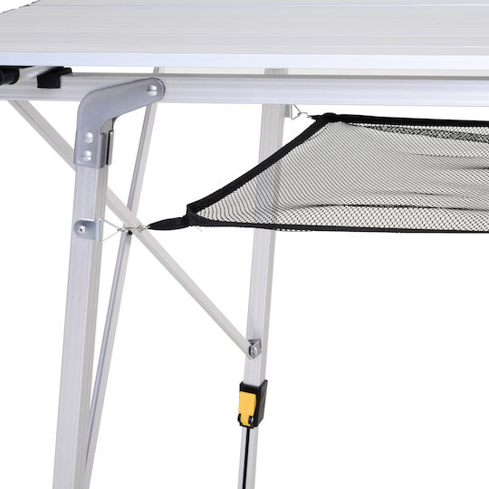 Outsunny Τραπέζι Αλουμινίου για Camping Πτυσσόμενο 120x70x73cm Λευκό