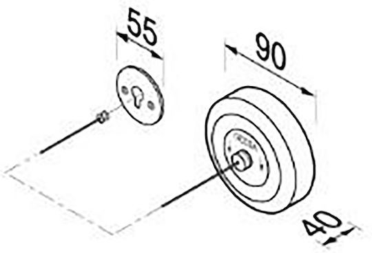 Geesa Standard Hotelia Single Wall-Mounted Bathroom Hook Silver