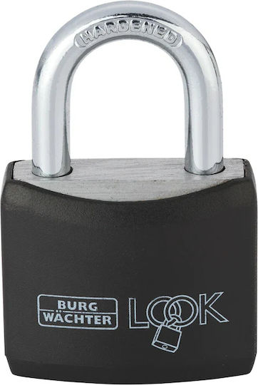 Burg Wachter Bronze Padlock Brass with Key 30mm Red 1pcs