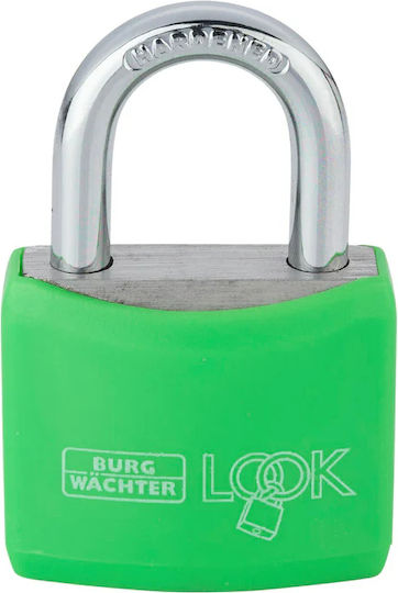 Burg Wachter Bronze Padlock Brass with Key 30mm Red 1pcs