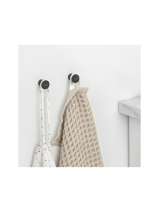 Brabantia Άγκιστρο Μπάνιου Διπλό με Βίδες Γκρι