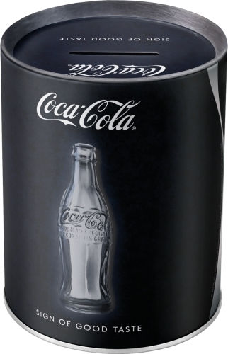 Nostalgic Art Coca Cola Sign Good Παιδικός Κουμπαράς Μεταλλικός Μαύρος 10x10x13cm