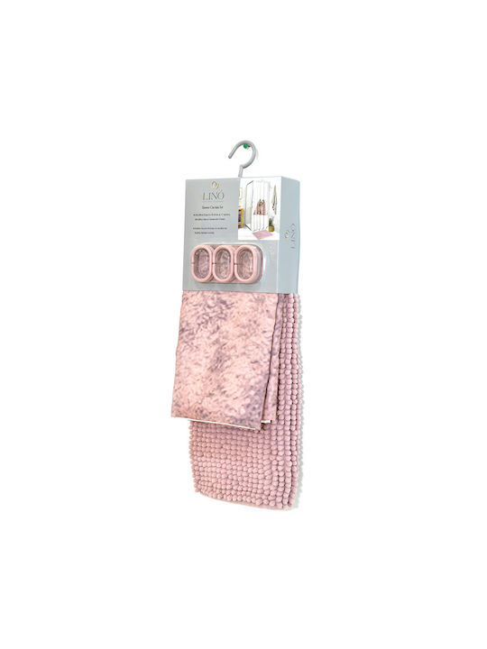 Lino Home Dogga Shower Curtain 180x200cm Pink