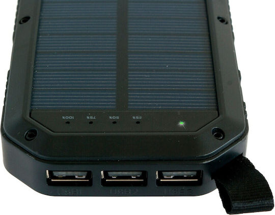 Relags Solar Power Bank 8000mAh with 3 USB-A Ports Black