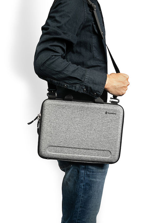 tomtoc Shoulder / Handheld Bag for 16" Laptop Gray A25F2G2