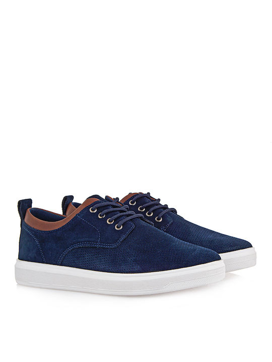 JK London Suede Ανδρικά Casual Παπούτσια Μπλε