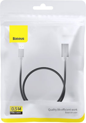 Baseus USB 3.0 Кабел USB-A мъжки - USB-A женски Черно 0.5м B00631103111-01