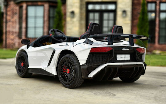 Lamborghini Aventador SV Two Seater with Remote Control Licensed 12 Volt White for 3+ Years Old