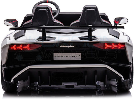 Lamborghini Aventador SV Two Seater with Remote Control Licensed 12 Volt White for 3+ Years Old
