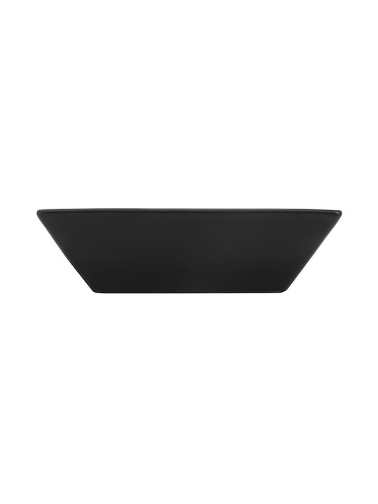 ML-Design Επικαθήμενος Νιπτήρας Κεραμικός 41x41x12cm Μαύρος