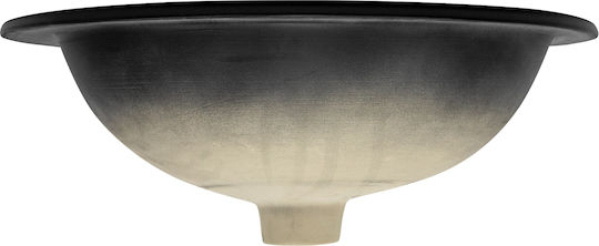 ML-Design Inset Sink Ceramic 57x48.5x19.5cm Black