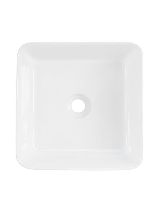 ML-Design Επικαθήμενος Νιπτήρας Κεραμικός 39x39x15cm Λευκός