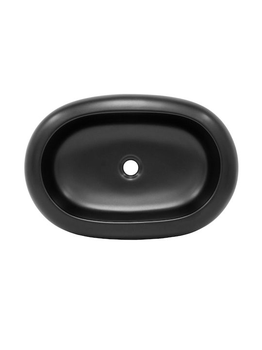 ML-Design Deasupra Blatului Chiuvetă Ceramică 65x45x11cm Negru