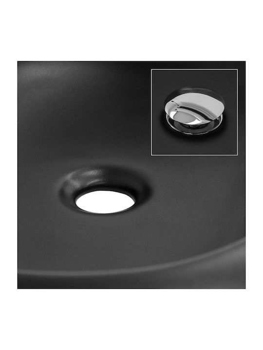 ML-Design Deasupra Blatului Chiuvetă Ceramică 65x45x11cm Negru