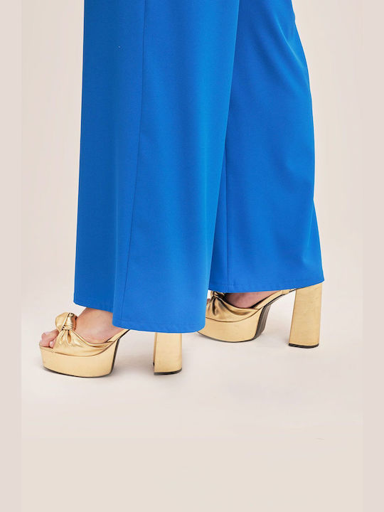 Femei Din material textil Pantaloni cu elastic Albastră