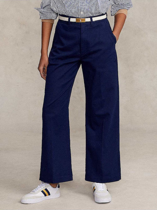 Γυναικείο Capri Chino Παντελόνι Βαμβακερό Navy Μπλε