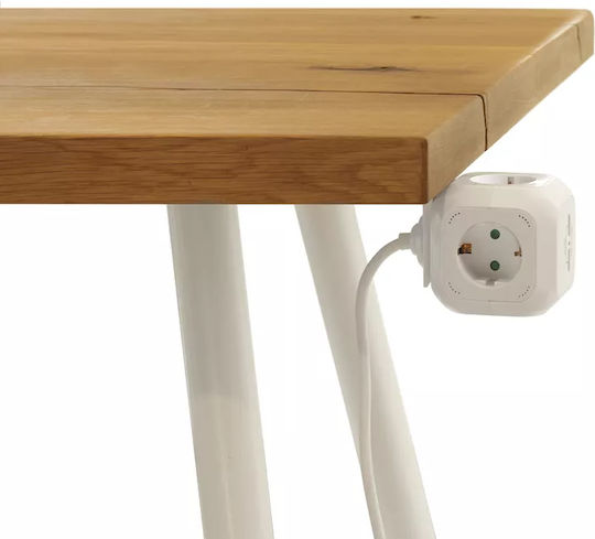 Emos PowerCube 4 Θέσεων με 2 USB-A και Καλώδιο 1.9m