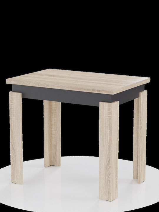 Family Table Kitchen Extendable Wooden Sonoma-canthracite 90x60x77cm