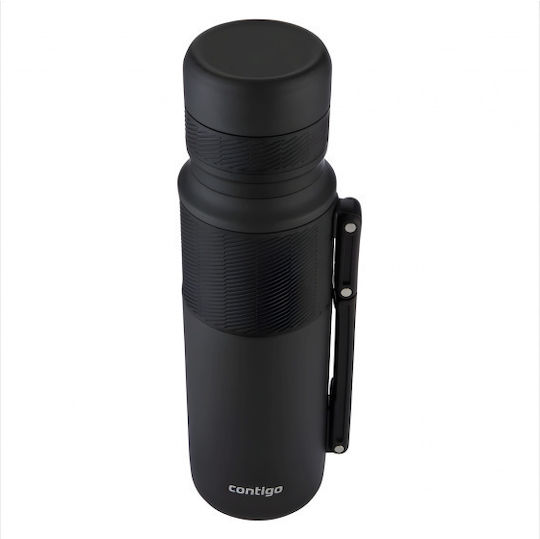 Contigo Thermal Bottle Bottle Thermos Stainless Steel BPA Free 1.2lt Mat Black with Cap-Cup