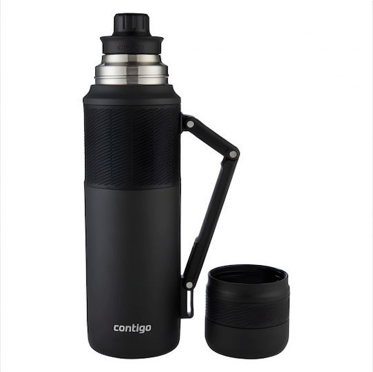 Contigo Thermal Bottle Bottle Thermos Stainless Steel BPA Free 1.2lt Mat Black with Cap-Cup