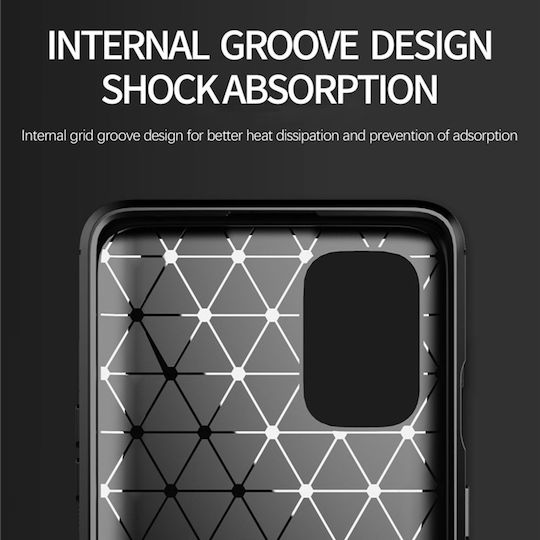 Techsuit Carbon Back Cover Σιλικόνης Μαύρο (OnePlus 9)