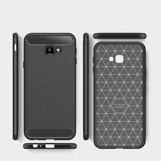 Techsuit Carbon Back Cover Σιλικόνης Μαύρο (Galaxy J4+)