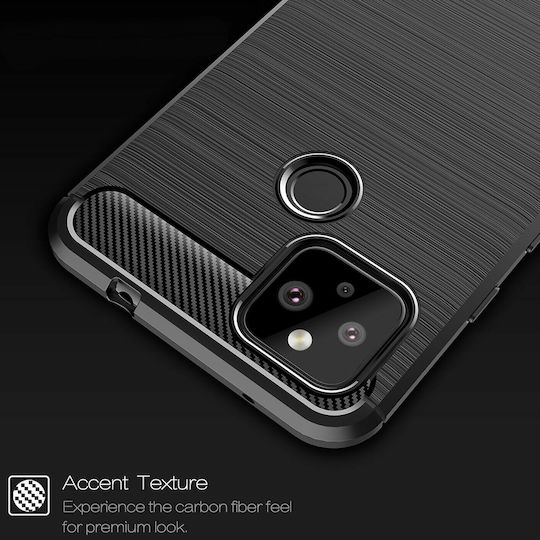Techsuit Carbon Back Cover Σιλικόνης Μαύρο (Google Pixel 4a 5G)