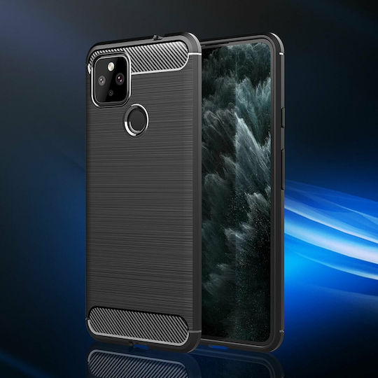 Techsuit Carbon Back Cover Σιλικόνης Μαύρο (Google Pixel 4a 5G)