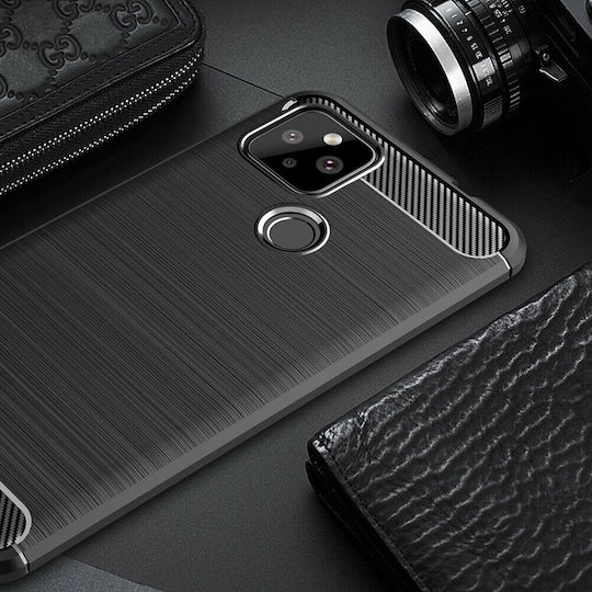 Techsuit Carbon Back Cover Σιλικόνης Μαύρο (Google Pixel 4a 5G)