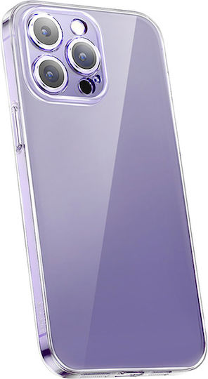 Baseus Back Cover Tempered Glass / Plastic / Silicon 1.33mm Set cu Geam Transparent (iPhone 14 Pro Max)