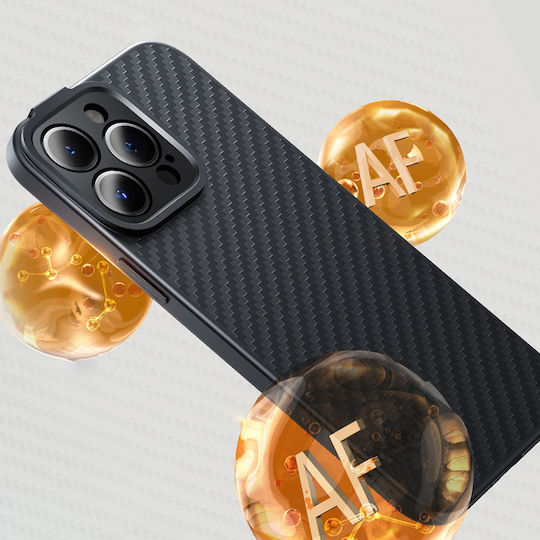 Baseus Задна корица Закалено стъкло Магнитен Черен (iPhone 14 Pro)