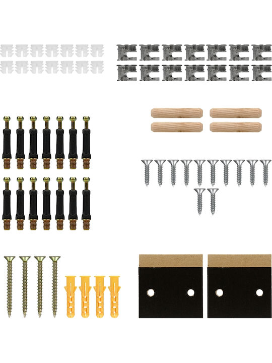 ECD Germany Diamond Pattern Radiator Cover from MDF Black 78x19x82cm