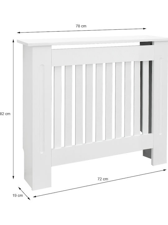 ECD Germany Country Style Radiator Cover White 78x19x82cm