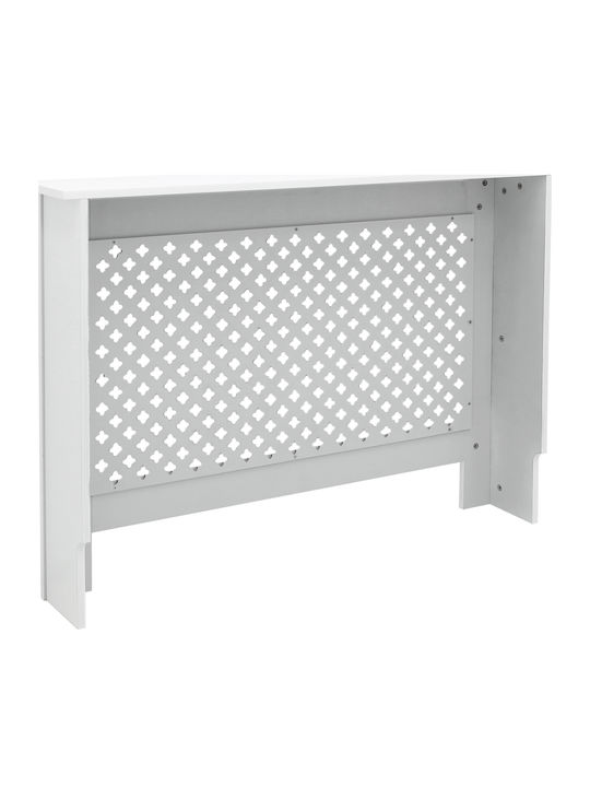 ECD Germany Diamond Pattern Radiator Cover White 112x19x82cm