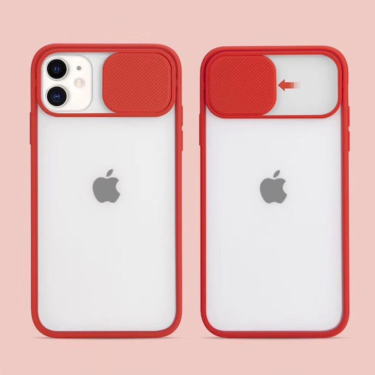 Technovo Camera Protection Back Cover Πλαστικό Κόκκινο (iPhone 12 Pro Max)
