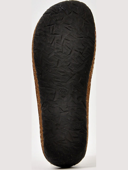 Leder Flache Sandalen für Damen Anatomisch in Rot Farbe