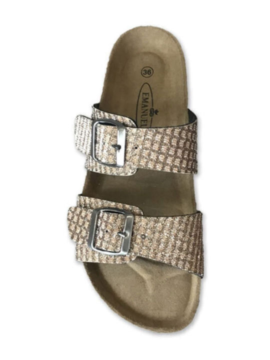 Women's Flat Sandals Anatomic in Brown Color