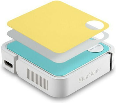 Viewsonic M1 Mini Projector Λάμπας LED με Ενσωματωμένα Ηχεία Τιρκουάζ