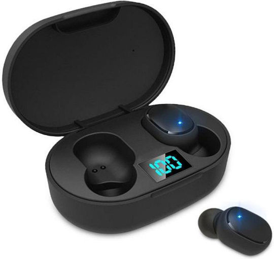Andowl Q-E6S In-ear Bluetooth Handsfree Earphones with Sweat Resistance and Charging Case Black