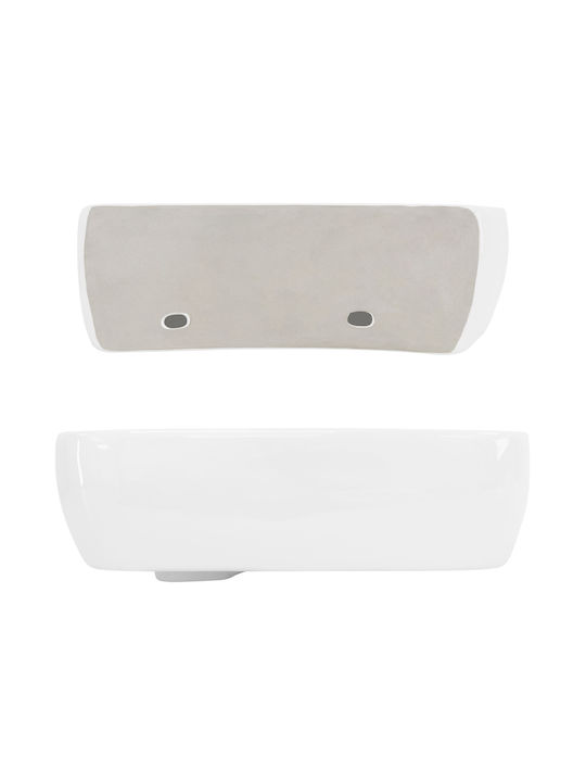 ML-Design Aufgesetztes Waschbecken Keramik 45x27x13cm Weiß