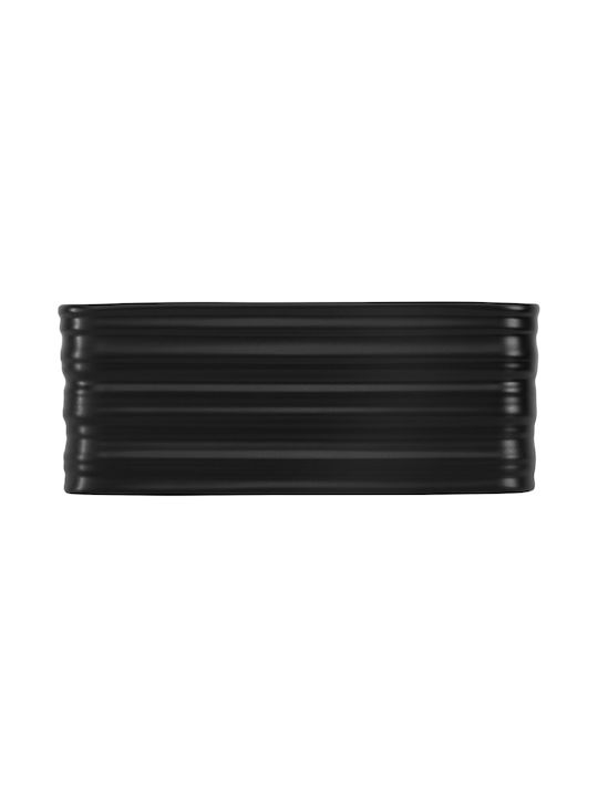 ML-Design Deasupra Blatului Chiuvetă Ceramică 39x39x15cm Negru