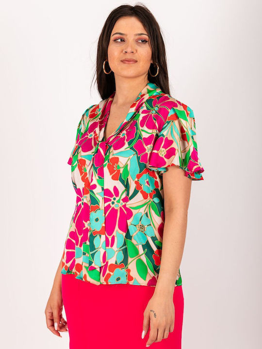 Forel Women's Short Sleeve Shirt Fuchsia