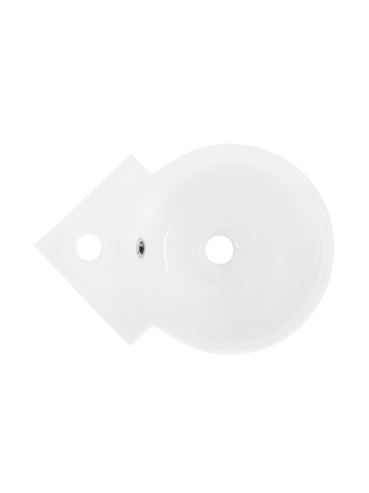 ML-Design Επικαθήμενος Νιπτήρας Κεραμικός 45x36x13cm Λευκός