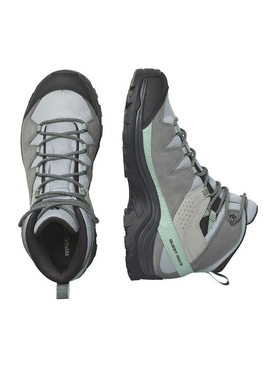Salomon Quest Rove Γυναικεία Ορειβατικά Μποτάκια Αδιάβροχα με Μεμβράνη Gore-Tex Γκρι