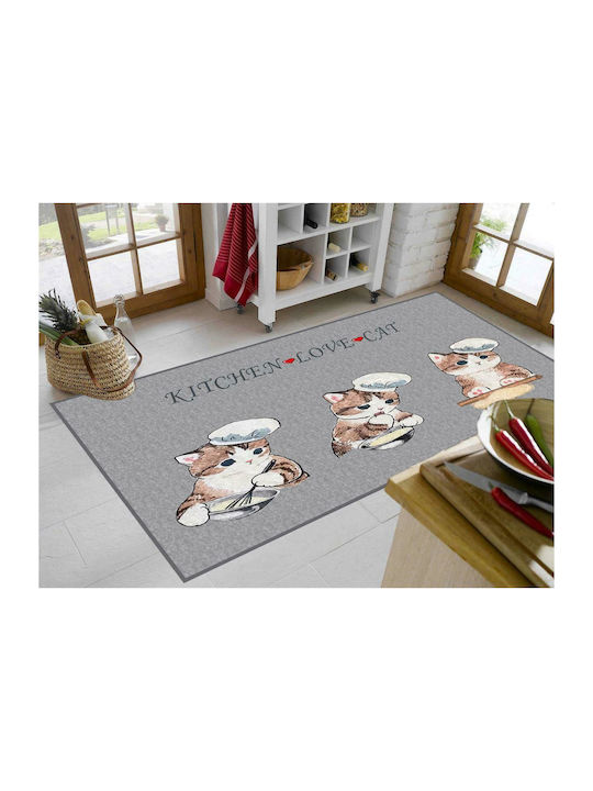 Dimcol Kitten 264 Kitchen Anti-Slip Mat Runner Multi 67x150cm