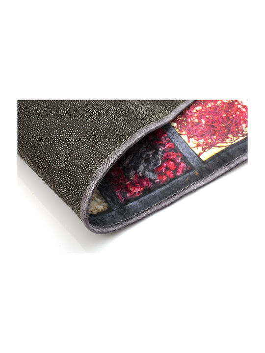Dimcol Spices 246 Kitchen Mat Runner with Anti-slip Underlay Multicolour 80x200εκ.
