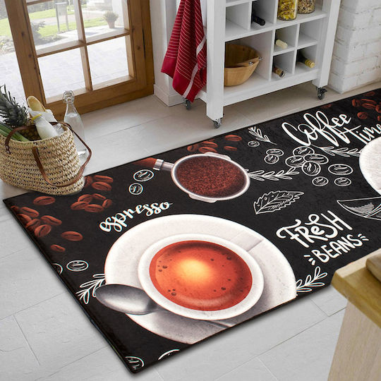 Dimcol Espresso 266 Kitchen Mat Runner with Anti-slip Underlay Multicolour 80x200εκ.