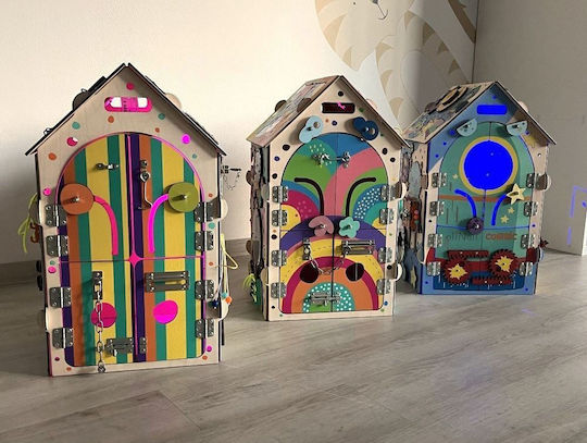Eli Neli Baby Toy Activity House made of Wood with Lights for 24++ Months